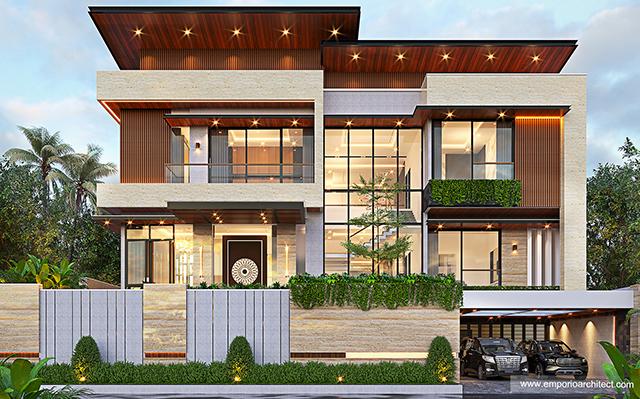 Desain Rumah Modern 2.5 Lantai Bapak Bambang di  BSD, Tangerang Selatan, Banten
