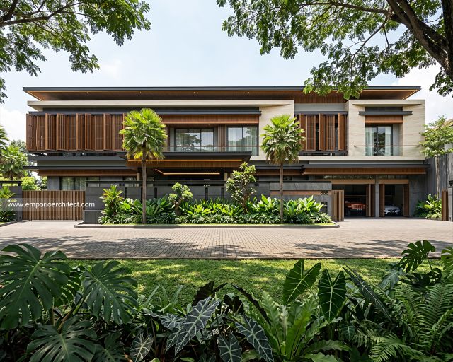Desain Rumah Modern 2.5 Lantai Ibu KK di  Malang