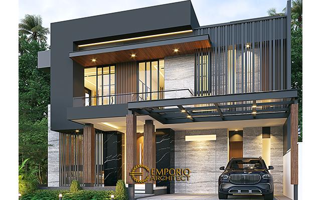 Desain Rumah Modern 2.5 Lantai Ibu Cecilia di  Tangerang