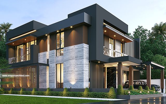 Desain Rumah Modern 2.5 Lantai Ibu CCL di  Tangerang