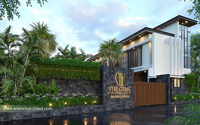 Desain Perumahan The Gems Townhouse Modern 2.5 Lantai Bapak HSN 1549 di  Cibubur, Jakarta Timur