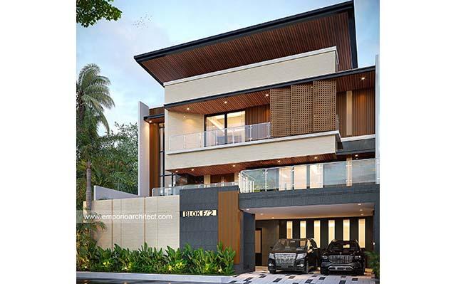 Desain Rumah Modern 2.5 Lantai Ibu ELN 1467 di  Palembang