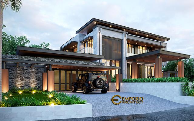 Desain Rumah Modern 2.5 Lantai Bapak Yoga di  Padang, Sumatera Barat