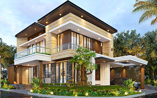 Desain Rumah Modern 2.5 Lantai Ibu Mia di  Jakarta Timur