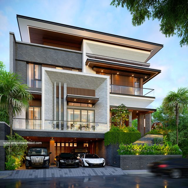 Mr. CHN Modern House 3 Floors Design - Bandung