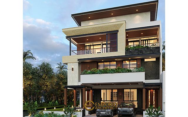 Desain Rumah Modern 3 Lantai Bapak Budiono di  Jakarta Barat