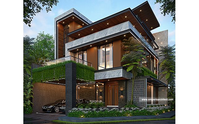 Desain Rumah Modern 3 Lantai Bapak KT di  PIK, Jakarta Utara