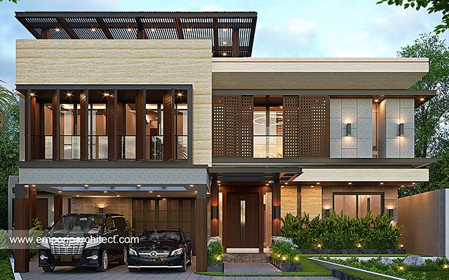 Desain Rumah Modern 3 Lantai Bapak JMS 2074 di  Jayapura, Papua