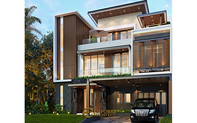 Desain Rumah Modern 3 Lantai Bapak Welly di  Balikpapan