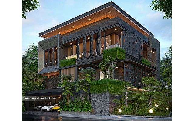 Desain Rumah Modern 3 Lantai Ibu APL 2167 di  Jakarta Timur