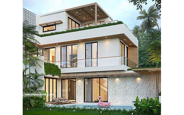 Desain Rumah Modern 3 Lantai Bapak RKA 2139 di  Badung, Bali