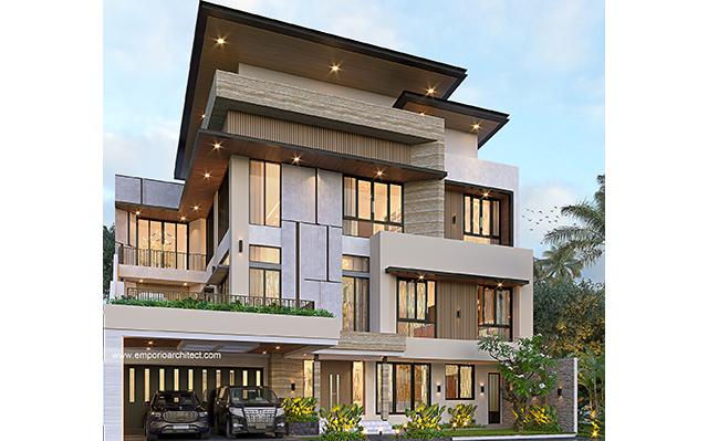 Mrs. Ivana Modern House 3 Floors Design - Solo