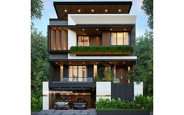 Desain Rumah Modern 3 Lantai Bapak HRN 2145 di  Kelapa Gading, Jakarta Utara