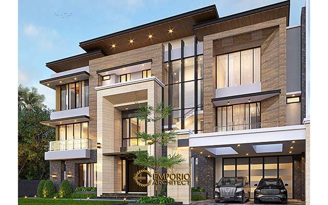 Desain Rumah Modern 3 Lantai Ibu Tia di  BSD, Tangerang Selatan, Banten