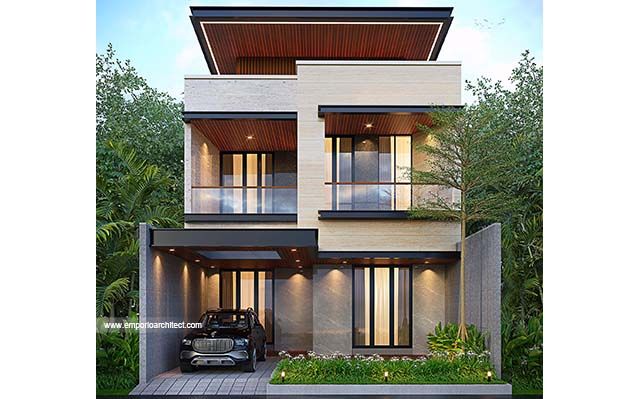 Desain Rumah Modern 3 Lantai Ibu LNA 2067 di  Pondok Indah, Jakarta Selatan
