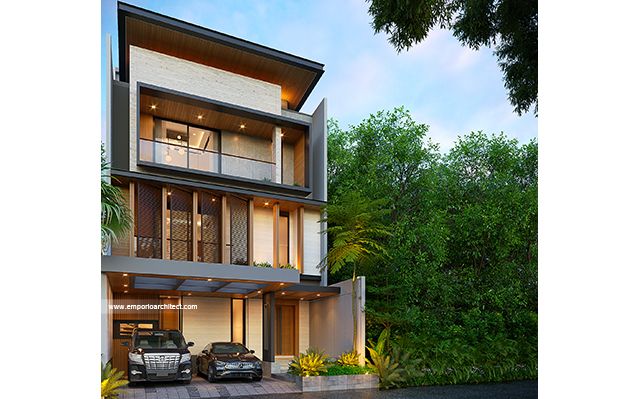 Mr. R 2121 Modern House 3 Floors Design - Cinere, Depok