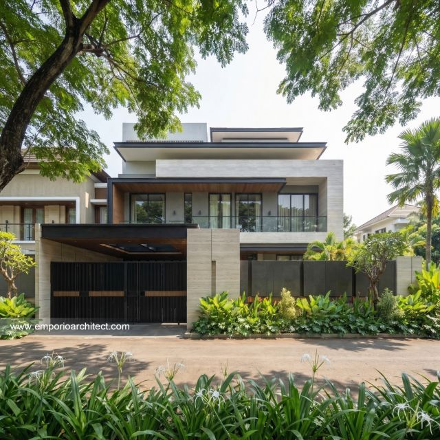 Desain Rumah Modern 3 Lantai Ibu LDA 2332 di  Surabaya