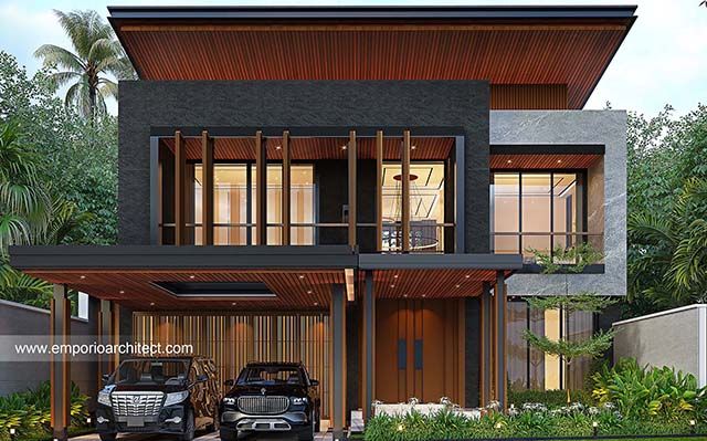 Desain Rumah Modern 3 Lantai Bapak BNT 1758 di  Bandung
