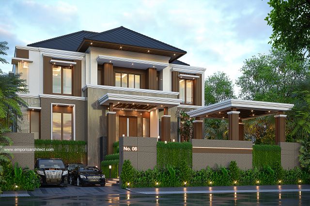 Desain Rumah Modern 3 Lantai Bapak R 2164 di  Bogor