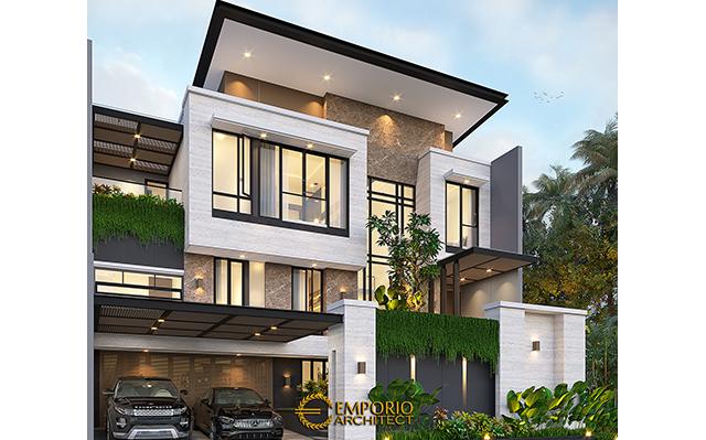 Desain Rumah Modern 3 Lantai Ibu Yuliana di  Surabaya