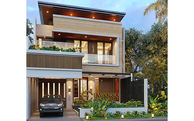 Desain Rumah Modern 3 Lantai Bapak Suwandi di  Surabaya