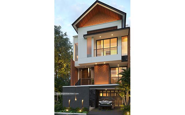 Desain Rumah Modern 3 Lantai Ibu ANT di  Jakarta Selatan