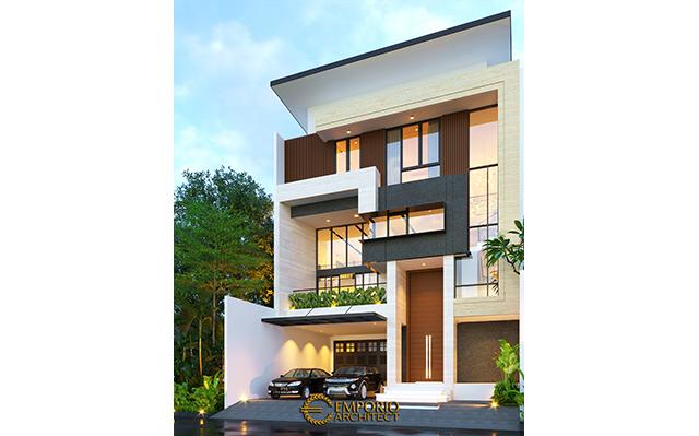 Desain Rumah Modern 3 Lantai Bapak Leonardy di  Jakarta Utara
