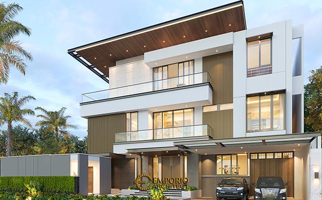 Desain Rumah Modern 3 Lantai Bapak Joseph di  Jakarta