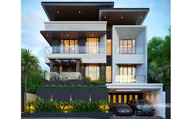 Mrs. WT 1673 Modern House 3 Floors Design - Aceh