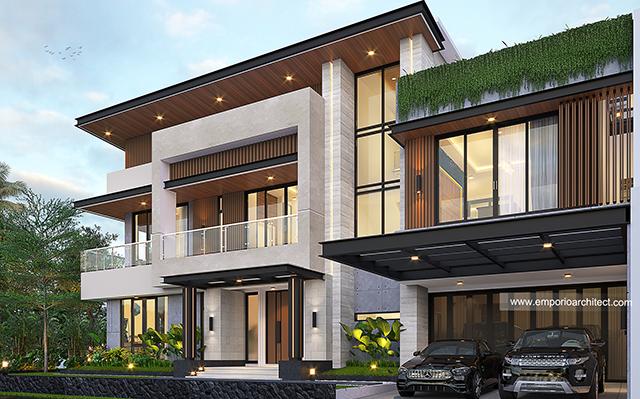 Desain Rumah Modern 2.5 Lantai Ibu JSL 1297 di  Purwokerto, Jawa Tengah
