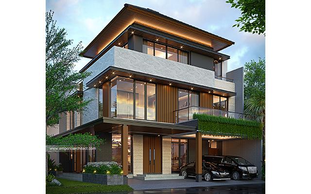 Desain Rumah Modern 3 Lantai Ibu SL 1651 di  Tangerang Selatan