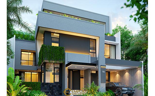 Desain Rumah Modern 3 Lantai Ibu Desi di  Cibubur, Jawa Barat
