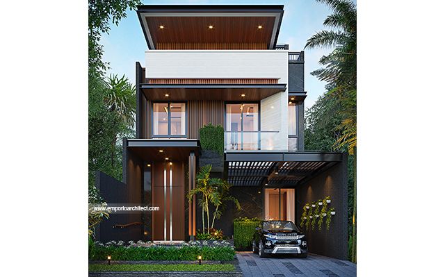 Desain Rumah Modern 3 Lantai Ibu NNA 2150 di  PIK, Jakarta Utara