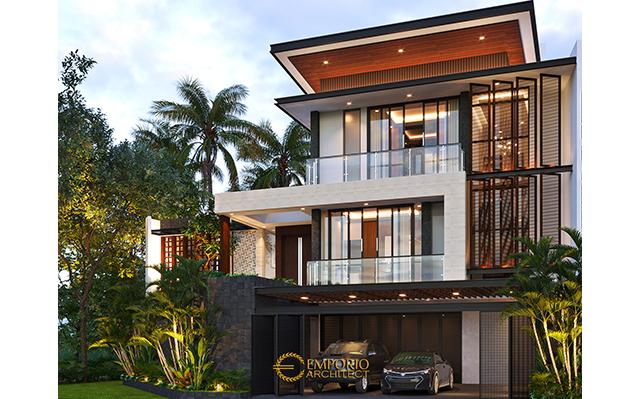 Desain Rumah Modern 3 Lantai Ibu Rani di  BSD, Tangerang Selatan, Banten