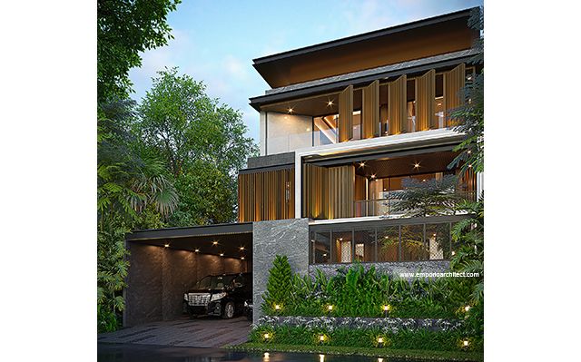 Desain Rumah Modern 3 Lantai Ibu LVN 2130 di  Semarang
