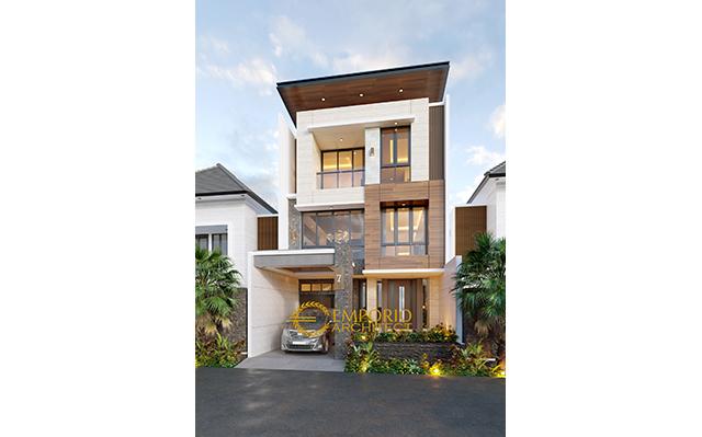 Desain Rumah Modern 3 Lantai Ibu Iyus di  Jakarta