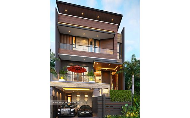 Desain Rumah Modern 3.5 Lantai Bapak LBY di  Sunter, Jakarta Utara