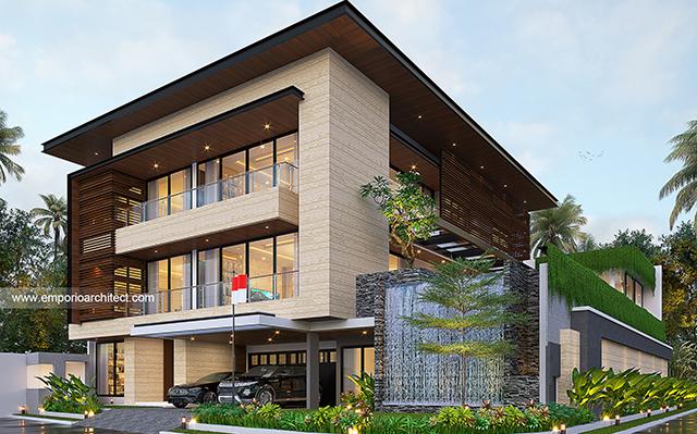 Desain Rumah Modern 3.5 Lantai Ibu Dini di  Tangerang Selatan