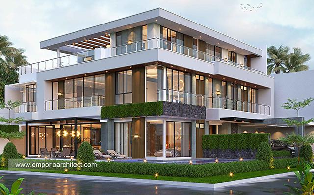 Desain Rumah Modern 3.5 Lantai Ibu SRA 1430 di  Jakarta Timur