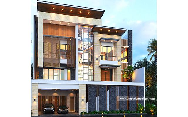 Desain Rumah Modern 3.5 Lantai Ibu CND 996 di  Jakarta Barat