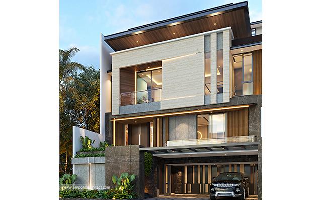Desain Rumah Modern 3.5 Lantai Ibu KRM 1368 di  Jakarta Selatan
