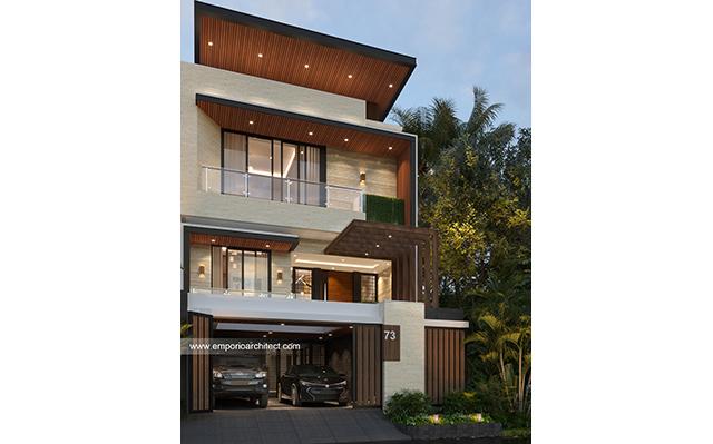 Desain Rumah Modern 3.5 Lantai Bapak DVI 1040 di  Jakarta Barat