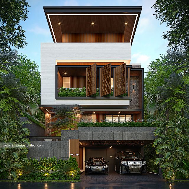 Desain Rumah Modern 4 Lantai Bapak RCD 2173 di  PIK, Jakarta Utara
