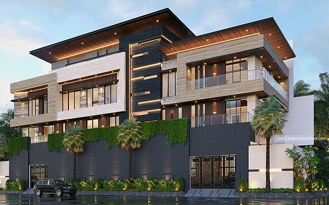 Desain Rumah Modern 4 Lantai Ibu AFG 1432 di  Jakarta