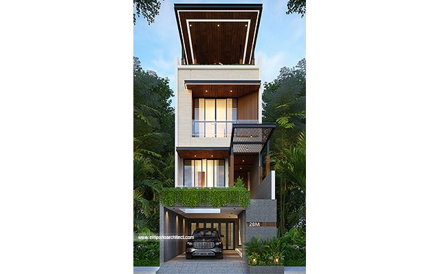 Mrs. MWH 1996 Modern House 4 Floors Design - Jakarta