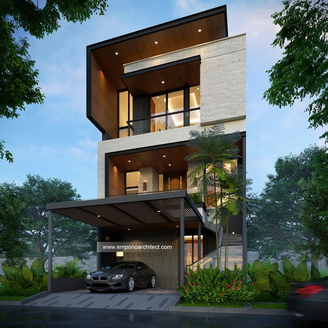 Desain Rumah Modern 4 Lantai Ibu LNA di  PIK, Jakarta Utara