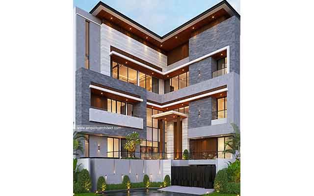 Desain Rumah Modern 4 Lantai Bapak Joko di  Jakarta