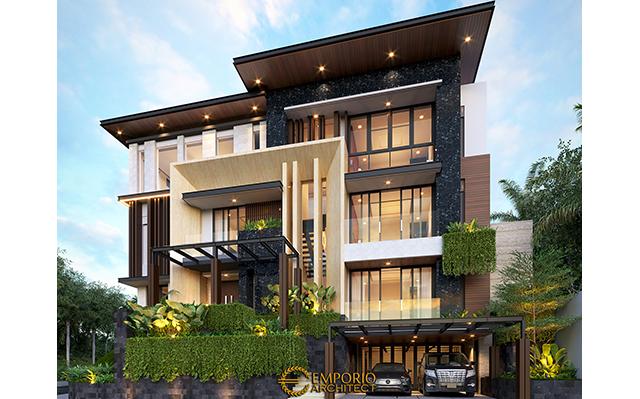 Desain Rumah Modern 4 Lantai Bapak Michael di  BSD, Tangerang Selatan, Banten