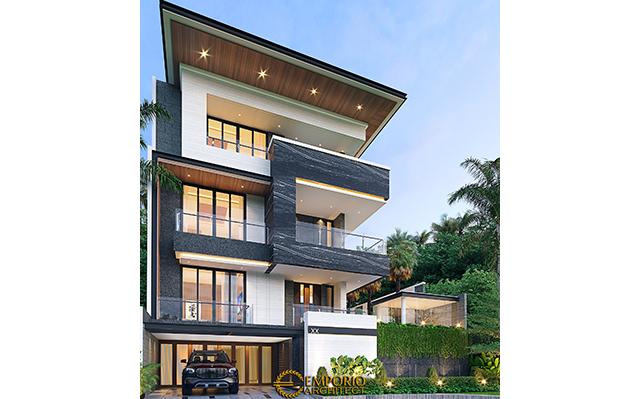Desain Rumah Modern 4 Lantai Bapak Kasim di  Jakarta