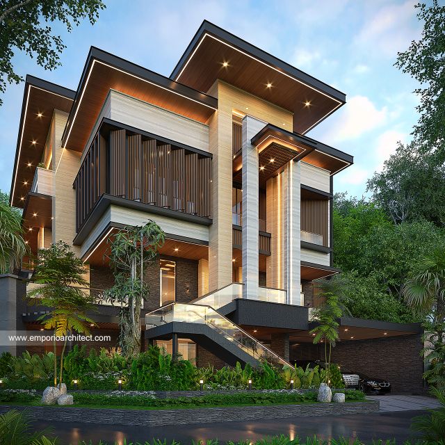 Mrs. EVN Modern Classic House 4 Floors Design - Tangerang Selatan